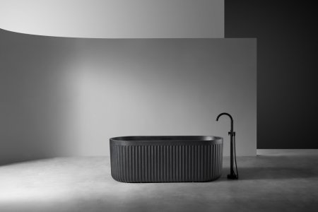 Ванна из искусственного камня ABBER Stuttgart AM9925B черная матовая 