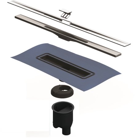 Душевой лоток Berges Simpel 600 091011 с решеткой Хром глянец 