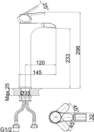 Смеситель D&K Rhein Marx DA1392701 для раковины 