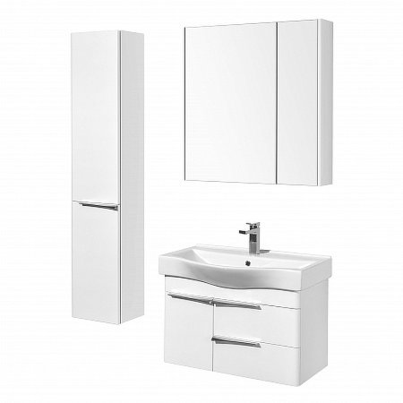 Тумба под раковину Aquaton Беверли 80 1A235501BV010 подвесная Белый глянец 