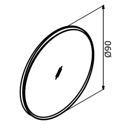 Зеркало ORKA Moonlight 90x90 c LED подсветкой, синий матовый 