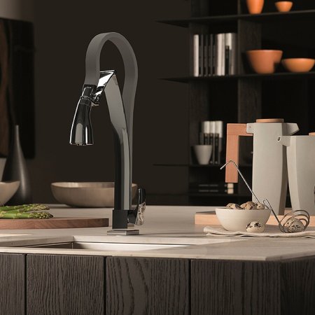 Смеситель для кухни Paini Hybrid HKPA557TK Сталь Серый 