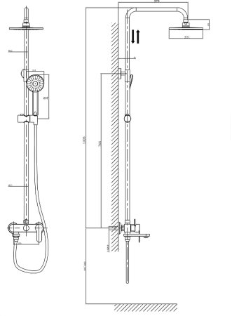 Душевая система Rush Tenerife TE2835-40 Хром 