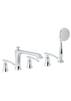 Смеситель на борт ванной с душем AltroBagno Beatrice 02-01.04 Cr хром