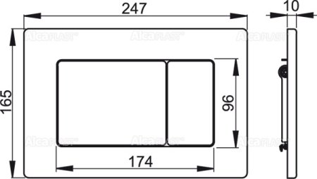 Кнопки смыва AlcaPlast M279SB сенсорная Antivandal 