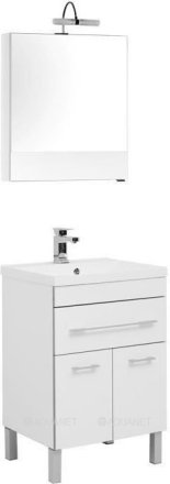Комплект мебели для ванной Aquanet Верона 58 белый (напольный 1 ящик 2 дверцы) 