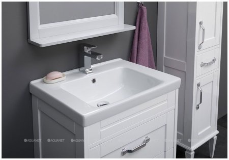 Шкаф-пенал для ванной Aquanet Денвер 36 R белый 