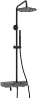 Душевая система WasserKRAFT A114.258.217.CB Thermo с термостатом Черная матовая