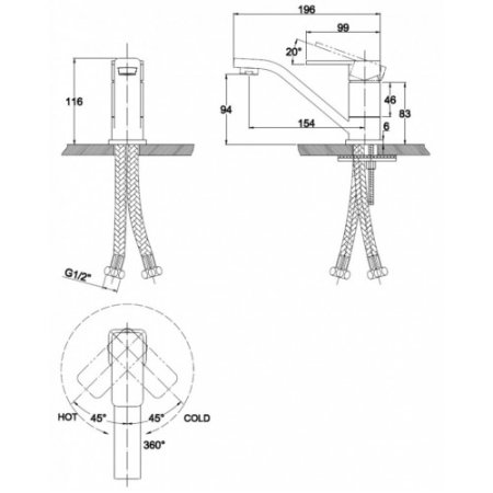 Смеситель для раковины Kaiser Sonat 34010-1 Бронза 