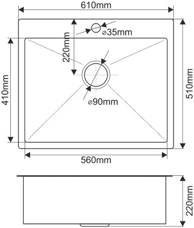 Кухонная мойка Melana Profline H6151/2 Сатин 