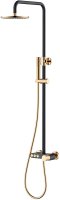 Душевая система Boheme Stick 128-BG.2 Черная матовая Золото