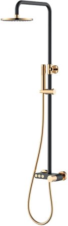 Душевая система Boheme Stick 128-BG.2 Черная матовая Золото 