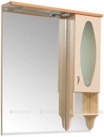 Зеркало-шкаф Aquanet Греко 100 бежевый бук 