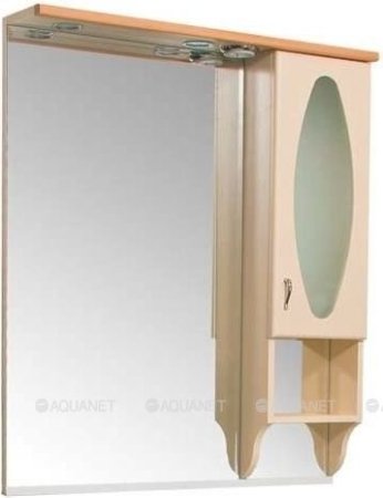 Зеркало-шкаф Aquanet Греко 100 бежевый бук 