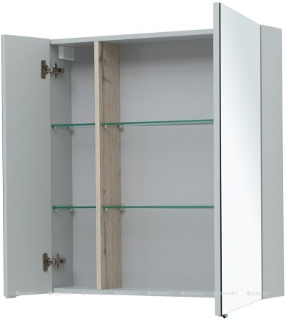 Зеркальный шкаф Aquanet Алвита New 80 Серый 