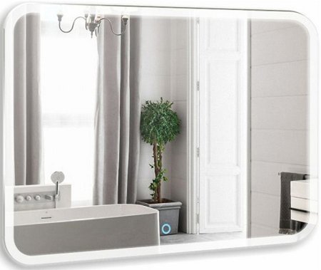 Зеркало Azario Стив New 80 LED-00002377 с подсветкой с сенсорным выключателем с подогревом с часами с Bluetooth 