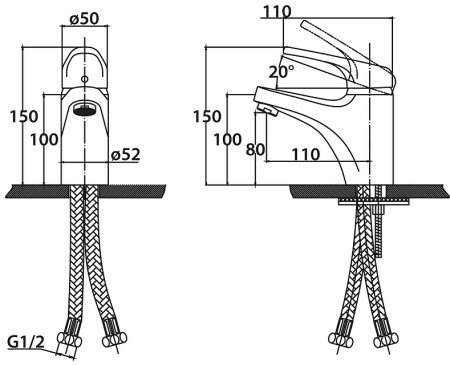 Комплект смесителей Kaiser County 5500К Хром 