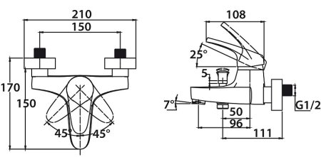 Комплект смесителей Kaiser County 5500К Хром 