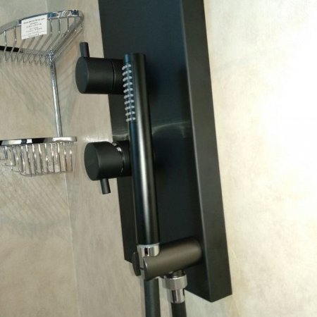 Душевая панель Cezares Premier-CD2-T-NOP с термостатом Nero Opaco 