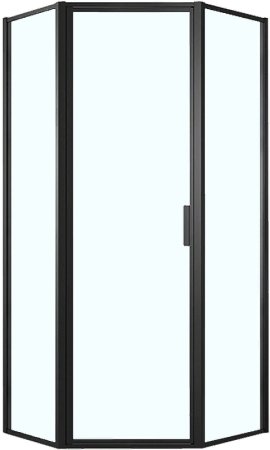 Душевой уголок Azario Richmond 100х100 L AZ-NAG3231 1000 Black профиль Черный стекло прозрачное 