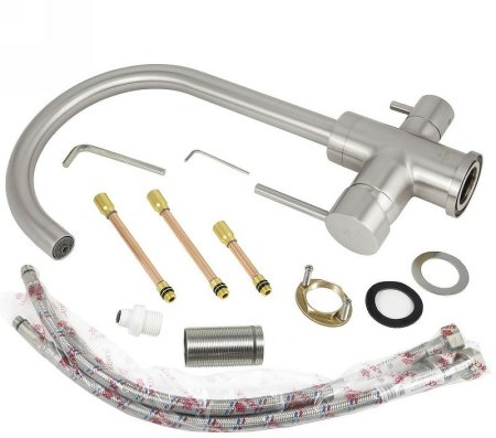 Смеситель для кухни Kaiser Merkur БР26744-5 с фильтром Серебро 