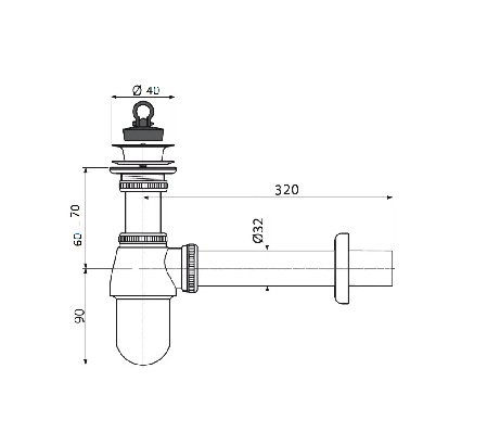 Сифон для раковины CeramaLux C056 