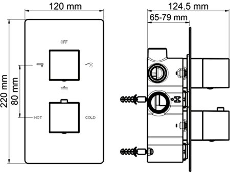 Душевая система WasserKRAFT Alme A171568 Thermo с термостатом Хром 
