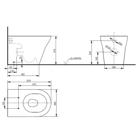 Унитаз приставной Toto MH CW163Y#XW 