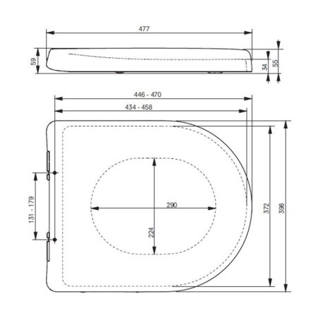 Унитаз приставной Toto MH CW163Y#XW 