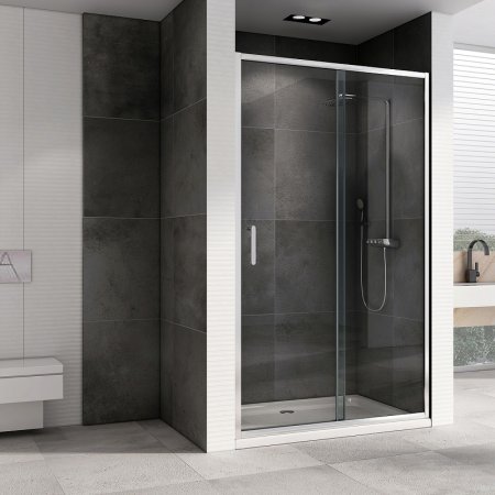 Душевая дверь Abber Schwarzer Diamant 150 AG301505 профиль Хром стекло прозрачное 