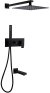 Душевая система Abber Daheim AF8217B Черная матовая 