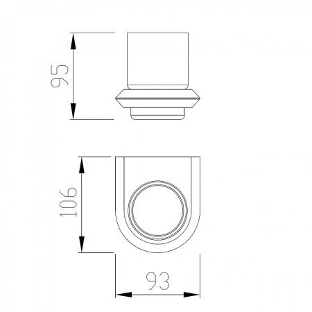 Стакан для зубных щеток ABBER Nord AA1556B черный матовый 
