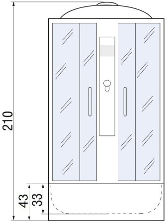 Душевая кабина River Rein 80x80 МТ 10000001308 с поддоном 