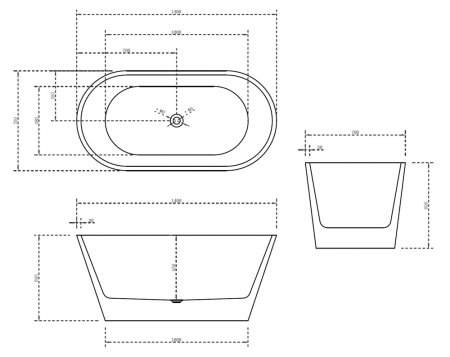 Акриловая ванна ABBER AB9203-1.4 