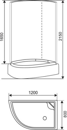 Душевая кабина Arcus ES-309WP R 