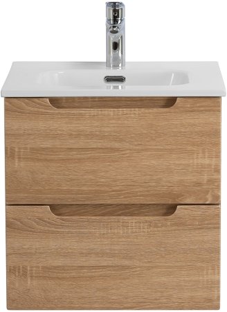 Тумба с раковиной BelBagno ETNA-500-2C-SO-WO Rovere Bianco 