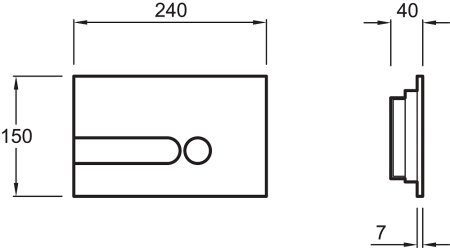 Кнопка смыва Jacob Delafon E4326-38R хром/велюр 