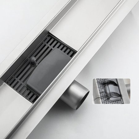 Душевой лоток Gappo G87007-3 с решеткой Нержавеющая сталь 