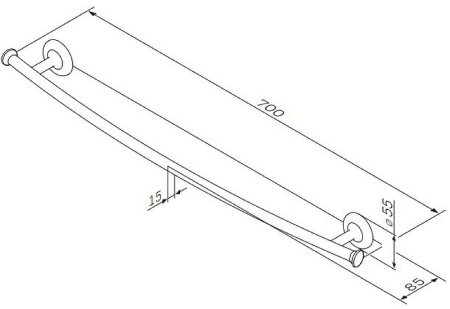 Держатель для полотенец AM.PM Like A80346400 Хром 