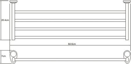 Полка WasserKRAFT Main K-9211 для полотенец 