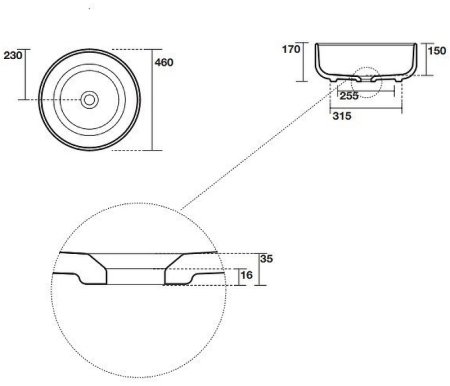 Раковина-чаша Kerasan Ciotola 46 430201 Белая 