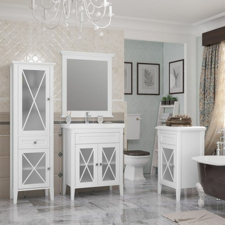 Зеркало Opadiris Палермо 70 00-00006726 Белое матовое 