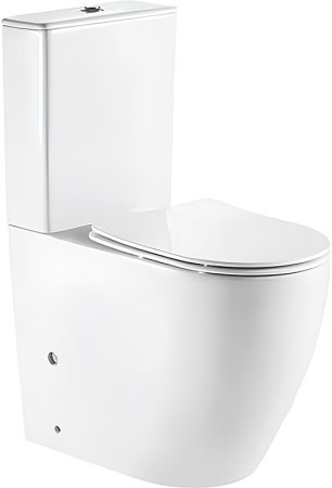Унитаз компакт CeramaLux 1289A с бачком и сиденьем Микролифт 