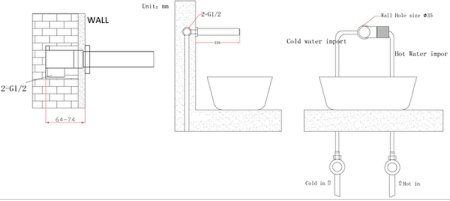 Смеситель для раковины Bronze de Luxe Avantgarde 2021H Черный 