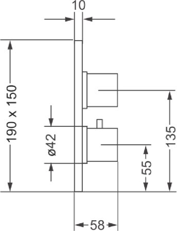 Термостат Villeroy & Boch TVD00065300061 для душа 
