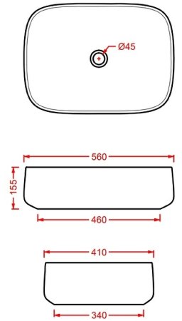 Раковина-чаша Artceram Cognac Quadro 56 COL009 01 00 Белая 