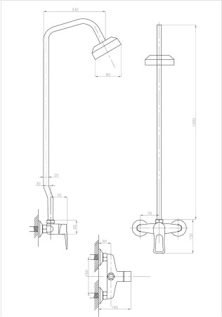 Душевая система ПСМ-Профсан Душ (PSM-510-017) тип См-ВДшОРНТрА 