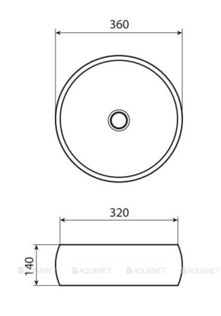 Раковина-чаша Allen Brau Liberty 36 4.32001.20 Белая 