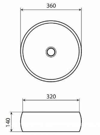 Раковина-чаша Allen Brau Liberty 36 4.32001.20 Белая 