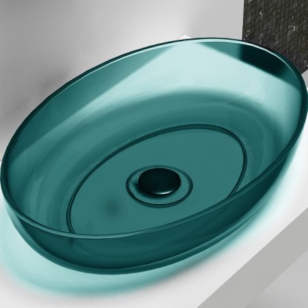 Раковина-чаша Abber Kristall 60 AT2801Aquamarin Бирюзовая 